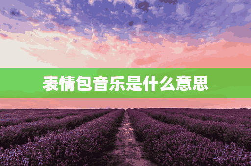 表情包音乐是什么意思